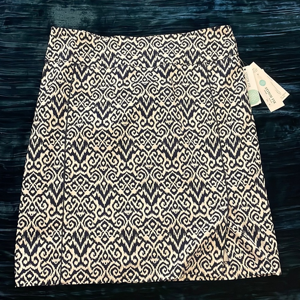 Stretch navy/white skirt - super comfortable!